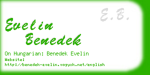 evelin benedek business card